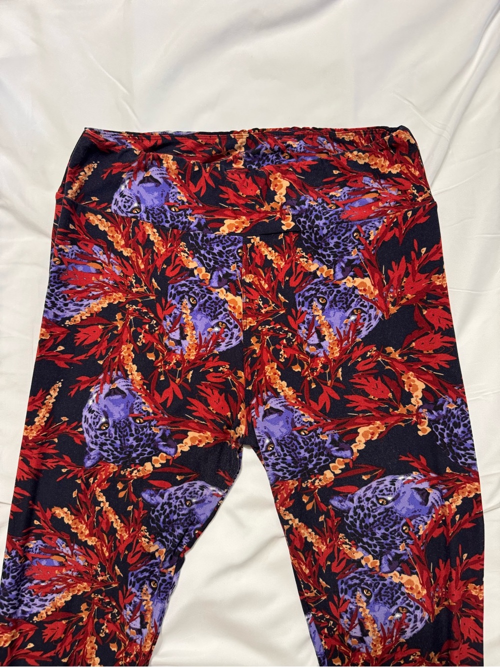 LuLaRoe TC Leggings Purple Leopard Animal Print